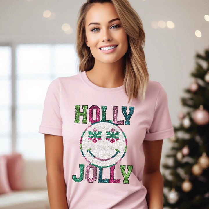 Holly Jolly Christmas DTF Transfers, Direct To Film, Custom DTF Transfer, Ready For Press Heat Transfers, DTF Transfer Ready To Press, #4758